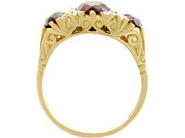 Vintage Garnet & Diamond Ring in 18k gold