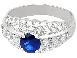  Sapphire and Diamond Dress Ring for Sale