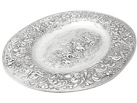 Antique Silver Charger Plate