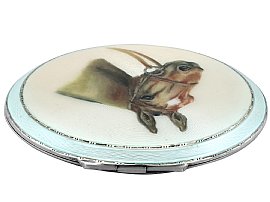 Silver and Enamel Mirror Compact