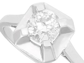 Diamond and platinum ring