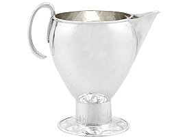 Sterling Silver Cream Jug by A E Jones - Arts and Crafts Style - Antique George V (1903)