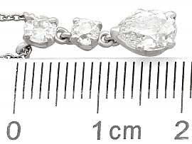 Diamond White Gold Drop Necklace Size
