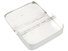 open silver sandwich box