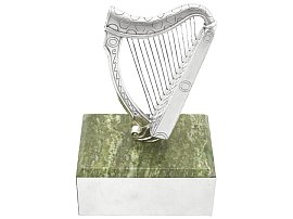 Sterling Silver Harp Trophy by Edward Barnard & Sons Ltd - Vintage 1970