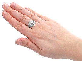 textured diamond ring wearing