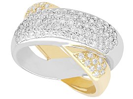 0.52ct Diamond and 18ct Gold Dress Ring - Contemporary 2000