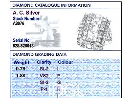 Art Deco Diamond Ring Vintage Grading Card