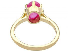 Cabochon ruby dress ring