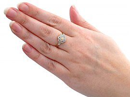 Seed Pearl and Diamond Ring Wearing