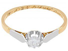 Yellow Gold Solitaire Engagement Ring 