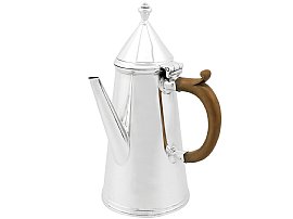 Sterling Silver Coffee Pot by Crichton Brothers - Antique George V (1915); A8924