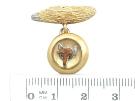 Gold Fox Cufflinks Size