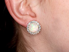Wearing Image for Victorian Opal Earrings