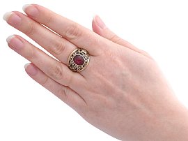 Vintage Graduation Ring Wearing