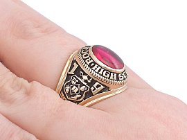 Vintage Graduation Ring Wearing
