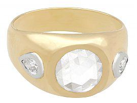 gold diamond signet ring