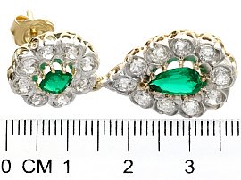 Victorian Emerald Earrings Size 