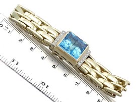 vintage aquamarine bracelet gold size