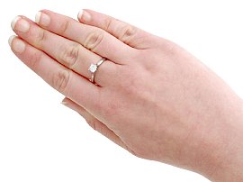 Wearing 4 Claw Engagement Ring