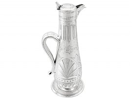 Sterling Silver Claret Jug - Aesthetic Style - Antique Victorian (1859)