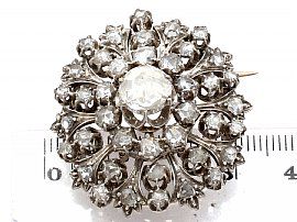 1880's Diamond Brooch For Sale
