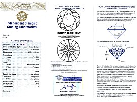 White Gold Diamond Dress Ring Certificate 