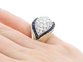 Wearing Sapphire and Diamond Dress Ring 