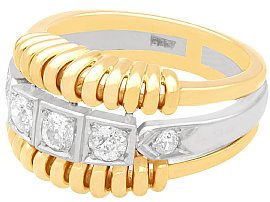 vintage yellow gold diamond ring