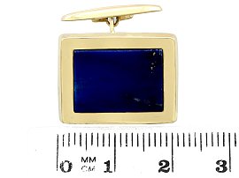 Lapis Lazuli Cufflinks in Gold for Sale size