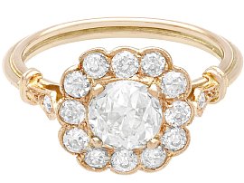 Antique Rose Gold Diamond Cluster Ring