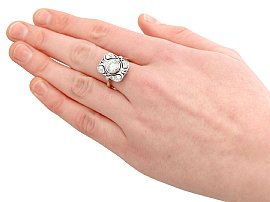 Art Deco Diamond Dress Ring Wearing 