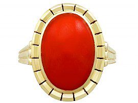 14k gold coral ring for sale