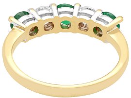 Five Stone Emerald and Diamond Ring UK