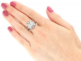 Wearing 1950s Diamond Cluster Ring