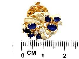 gold sapphire diamond earrings 