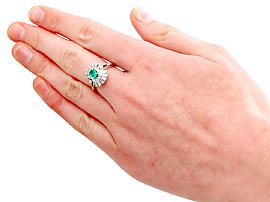 Emerald and Diamond Dress Ring Wearing