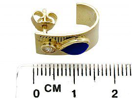 Vintage Gold and Sapphire Earrings Ruler