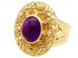 amethyst gold ring