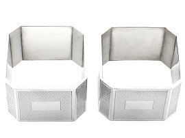 Boxed English Silver Napkin Rings