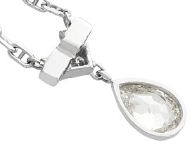 Antique Pear Cut Diamond Necklace