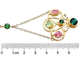 Victorian Gemstone Necklace Size