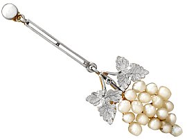 antique pearl grape earrings