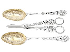 Sterling Silver Scissor and Spoon Set 