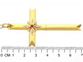 Antique Gold Cross Pendant 
