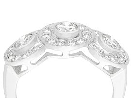 Vintage Diamond Dress Ring in White Gold UK