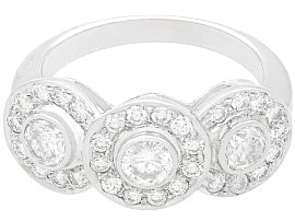 Vintage Diamond Dress Ring in White Gold