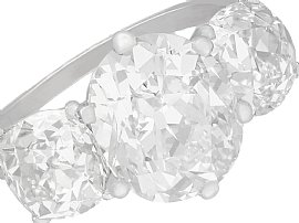 Large Triogy Diamond Ring in White Gold 