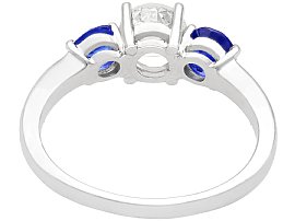 Blue sapphire and Diamond Trilogy Ring