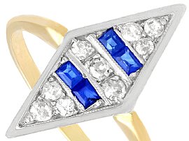 14Carat Gold Sapphire and Diamond Ring